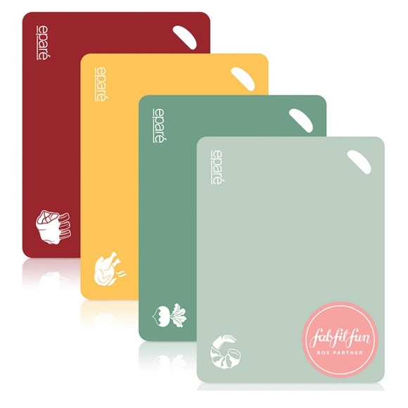 Epare 4-Pc. Color-Coded Cutting Board Set - NEW IN PACKAGE - Picture 2 of 8